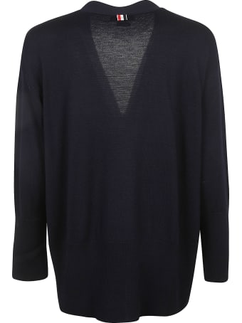 Thom Browne Oversized V-neck Stitch Cardigan