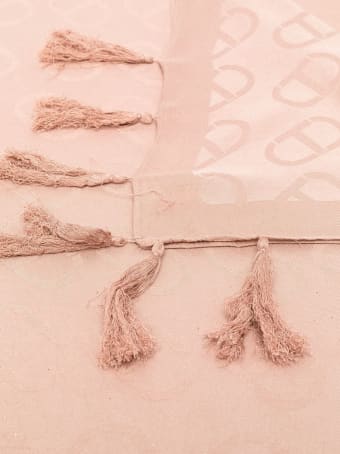 TwinSet Pink Jacquard Scarf