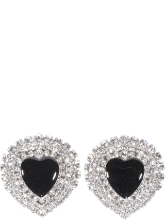 Alessandra Rich Heart Crystal Earrings