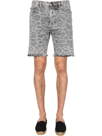 Saint Laurent Shorts With Spotted Print