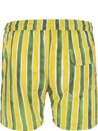 Capri Code Green And Yellow Striped Swimsuit