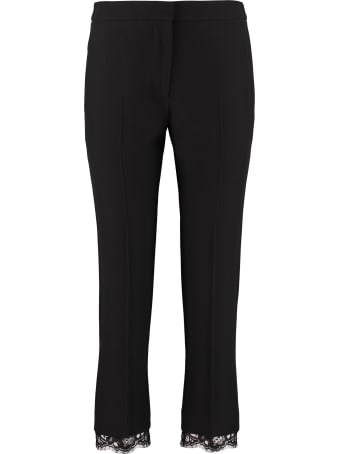 Alexander McQueen Crêpe Pants With Straight Legs