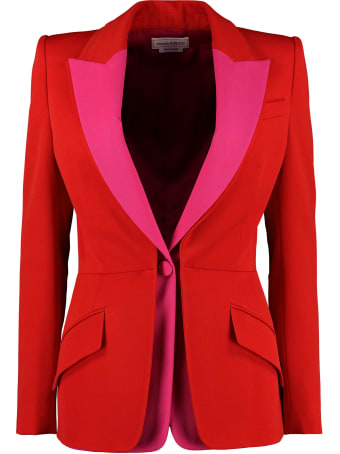 Alexander McQueen Wool Blend Single-breasted Blazer
