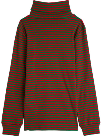 Gucci Striped Cotton Sweater With Logo