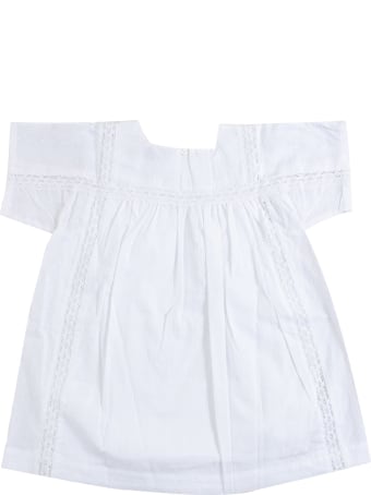 Lili Gaufrette Little Girl Dress With Embroidery