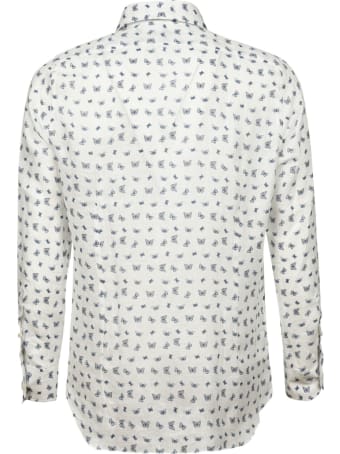 Eddy Monetti Butterfly Motif Print Shirt