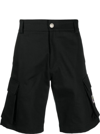 GCDS Black Cotton Cargo Pocket Shorts