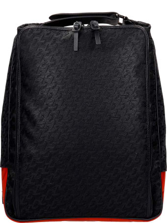 Christian Louboutin Hop N Zip Backpack In Black Synthetic Fibers