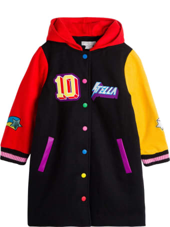 Stella McCartney Kids Color Block Wool Coat