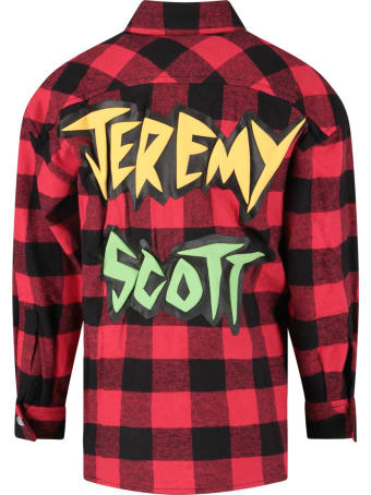 Jeremy Scott Black And Red Shirt For Boy With Colorful Logo
