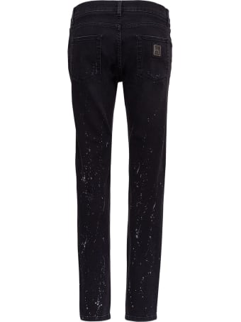 Dolce & Gabbana Ripped Jeans With Dripping Detail