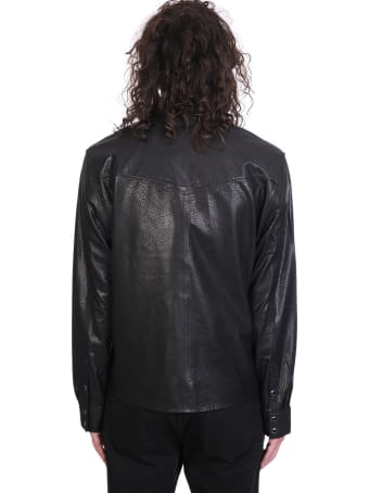 IRO Wright Shirt In Black Leather