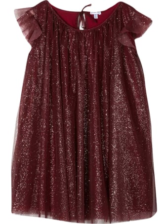 Piccola Ludo Dark Red Dress Little Ludo