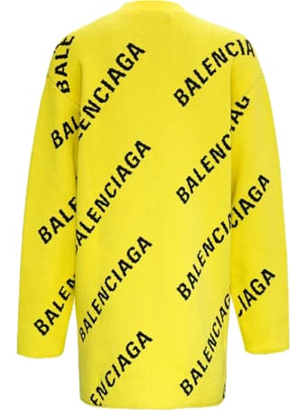 Balenciaga Logo Allover Cardigan