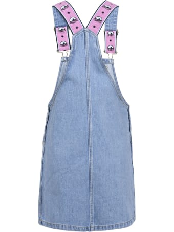 Chiara Ferragni Logomania Salopette Denim Dress