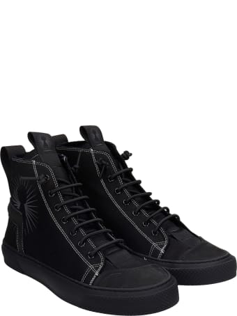 Bruno Bordese Polon Sneakers In Black Canvas