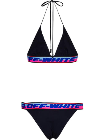 Off-White White Bikini With Logo Band