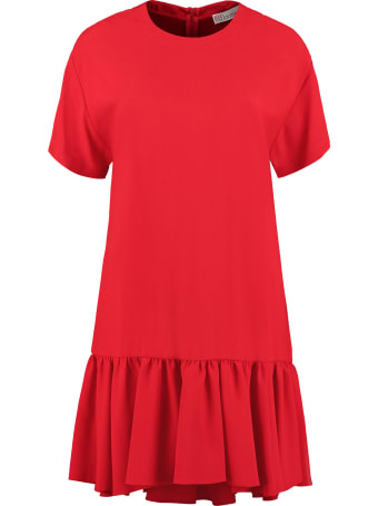 RED Valentino Ruffled Crepe Mini Dress