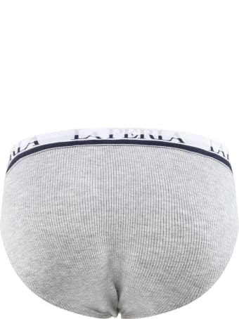 La Perla Grey Knickers For Boy With Logo