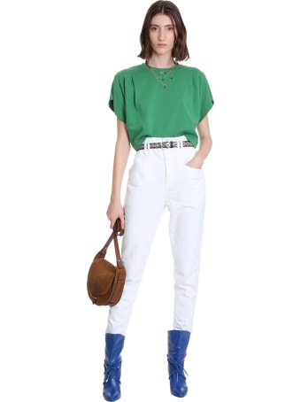 Isabel Marant Zinalia T-shirt In Green Cotton