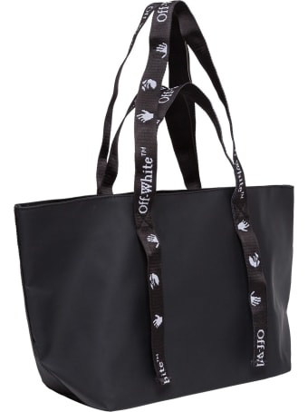 Off-White Nylon Shopper With Logo