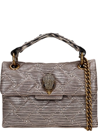Kurt Geiger Shoulder Bag In Gold Leather