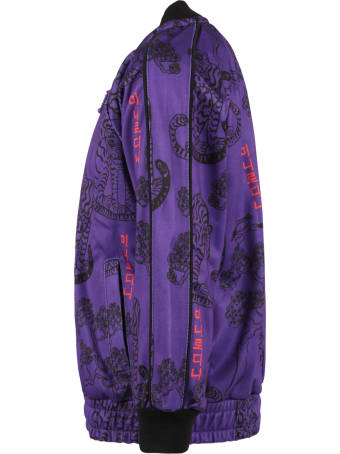 Mini Rodini Purple Sweatshirt For Kids With Tigers