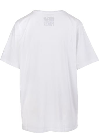 Golden Goose Aira Dream Maker Collection White Woman T-shirt With Front Embroidery