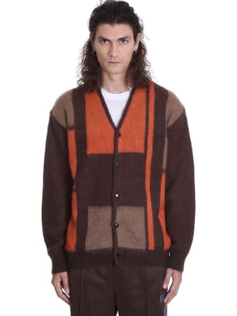Needles Cardigan In Brown Wool