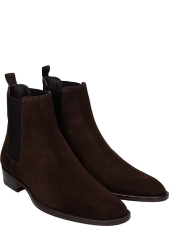 Marc Ellis Ankle Boots In Brown Suede