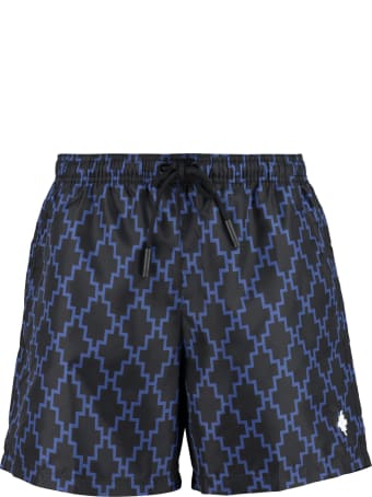 Marcelo Burlon Logo Print Swim Shorts