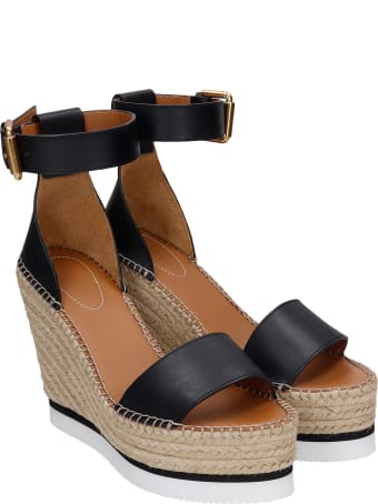 See by Chloé Wedges In Black Leather