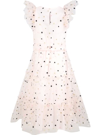 Philosophy di Lorenzo Serafini Pink Dress For Girl With Polka-dots