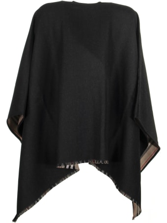 Burberry Icon Stripe Wool Cape Scarves
