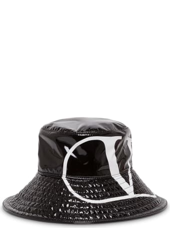 Valentino Garavani Patent Leather Hat With Logo