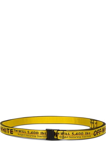 Off-White Industrial Belt In Black And Yellow Nylon