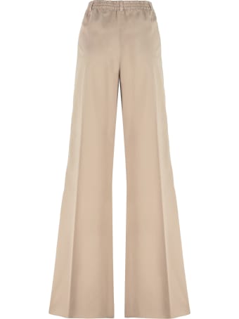 Agnona Cotton Wide Leg Trousers