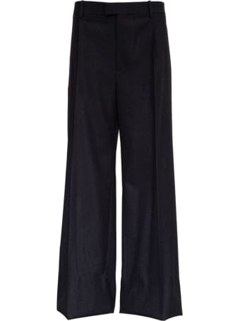 Bottega Veneta Wide Leg Pants In Gray Flannel