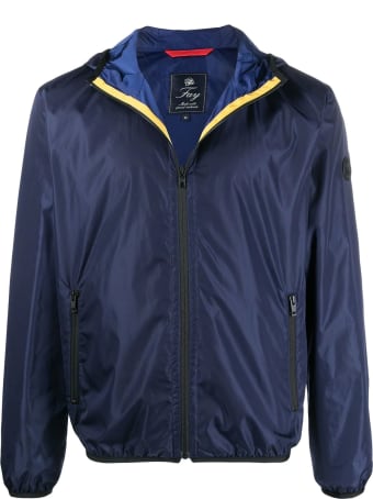 Fay Blue Lightweight Hooded Jacket