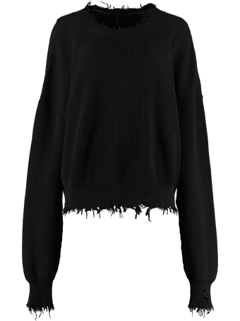Ben Taverniti Unravel Project Crew-neck Cotton-cashmere Pullover