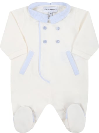 Armani Collezioni Ivory Babygrow For Baby
