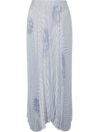 Ermanno Scervino Asymmetric Stripe Pleated Skirt