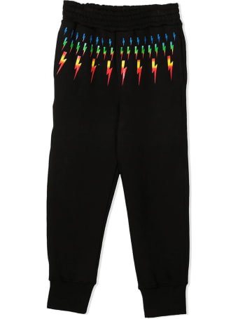 Neil Barrett Black Cotton Track Pants
