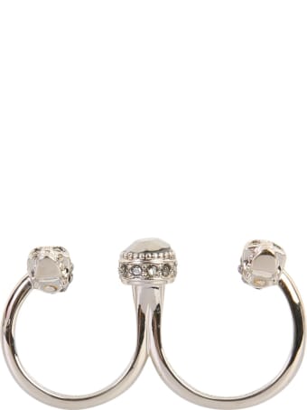 Alexander McQueen Double Skull Ring