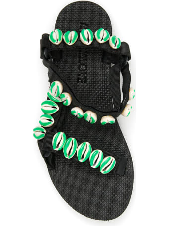 Arizona Love Green Shell Trekky Sandals