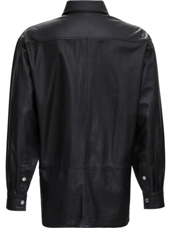 Trussardi Black Leather Shirt