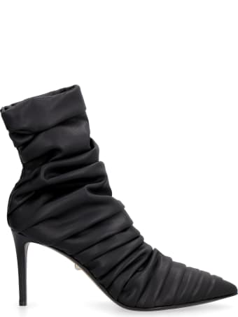 Alevì Gaia Draped Leather Ankle Boots