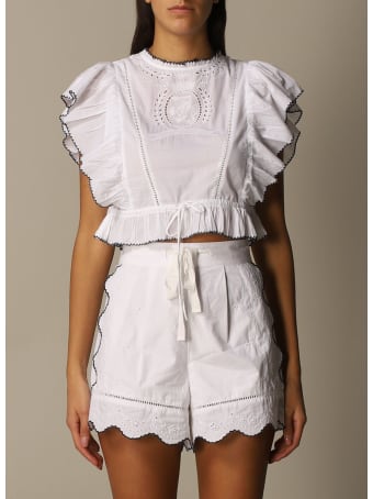 Hilfiger Denim Hilfiger Collection Top Hcw Cutwork & Embroidery Blouse