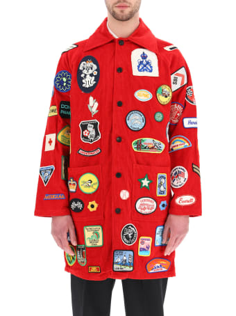 Bode Coat With Vintage Multi Patch