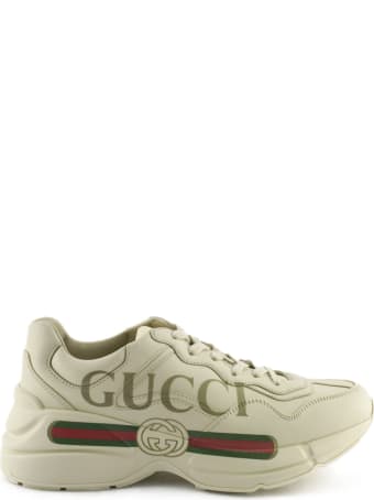 Gucci Rhyton Ivory Leather Sneaker